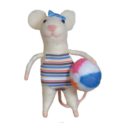 Ornement figurine suspendu souris nageur gal mouse