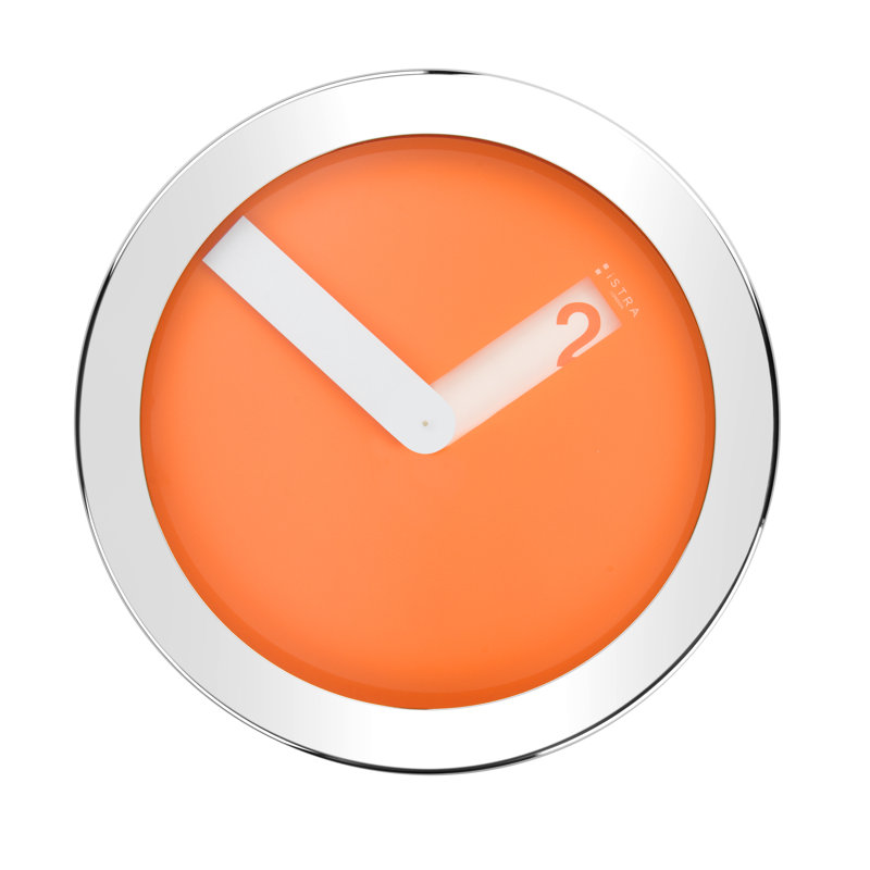Reedley Metal Wall Clock, Orange