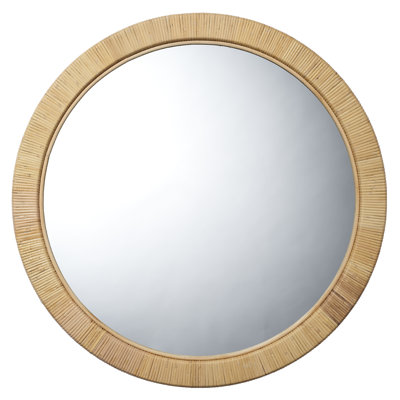 Miroir rond en rotin Fletch