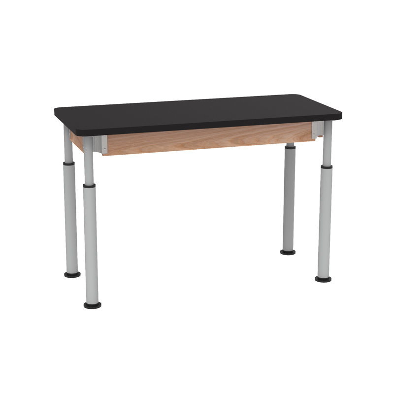 Ensemble de table rectangulaire et de chaises Uplift, Stratifié haute pression noir / chêne, H 42 po x L 54 po x l 24 po