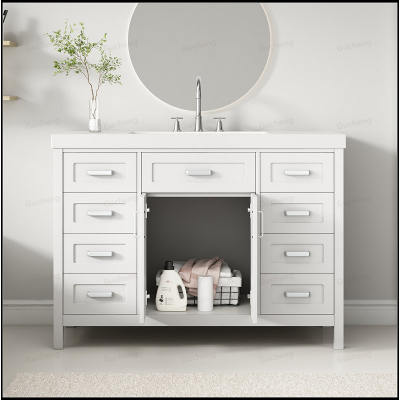 Meuble-lavabo 48 po avec lavabo, Blanc
