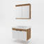 Ensemble de meuble-lavabo flottant avec armoire à pharmacie à deux portes Alastair-1000734298-1000734301