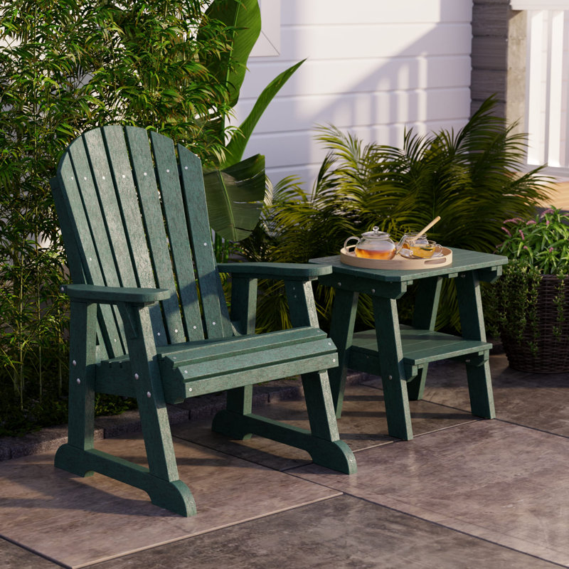 Heritage Two-Tier End Table, Turf Green
