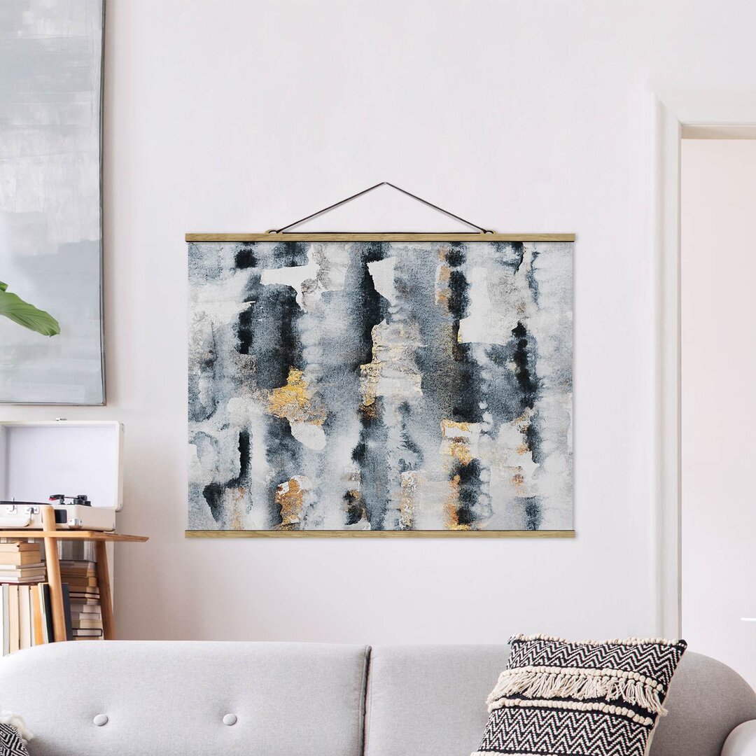 Poster Abstract mit Gold von Elisabeth Fredriksson