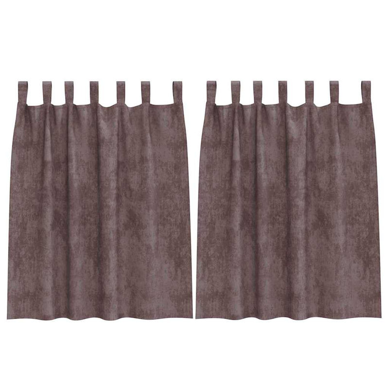 Alithia Velvet Room Darkening Curtain Pair, Brown, 140cm Width x 140cm Drop