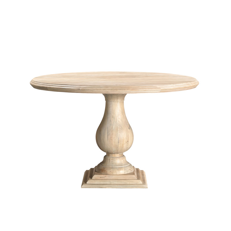Josiane Round Solid Wood Dining Table, Natural