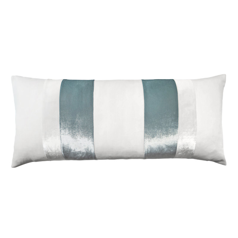 Stripe Lumbar Pillow Cover & Insert, 16" x 36", Harbor
