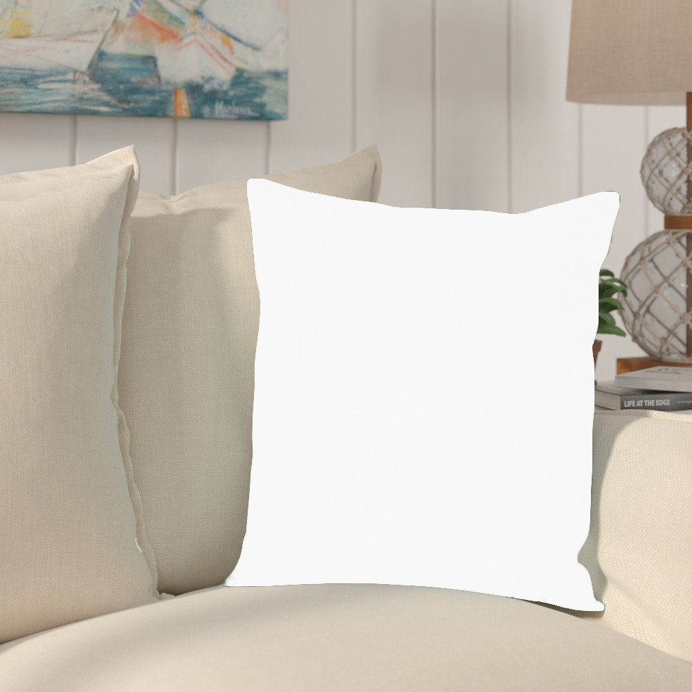 Jessica 20" x 20" Sunbrella® Throw Pillow, Seascape Natural