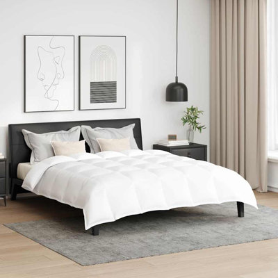 Winter Duvet Set 3 Pcs White 78.7 x 86.6 In Microfiber, Cotton