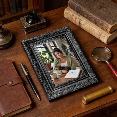 8" x 10" Black 1PC Traditional Picture Frame for Anniversary Photo Display