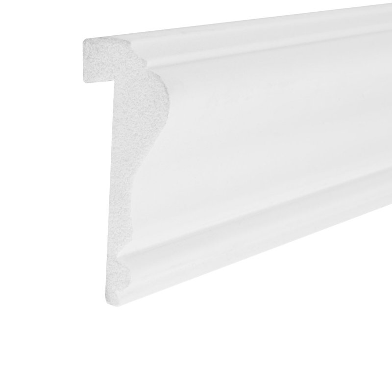 1 in x 2-5/8 in x 96 in Recycled Polystyrene Cap Moulding Pro Pack 80 LF