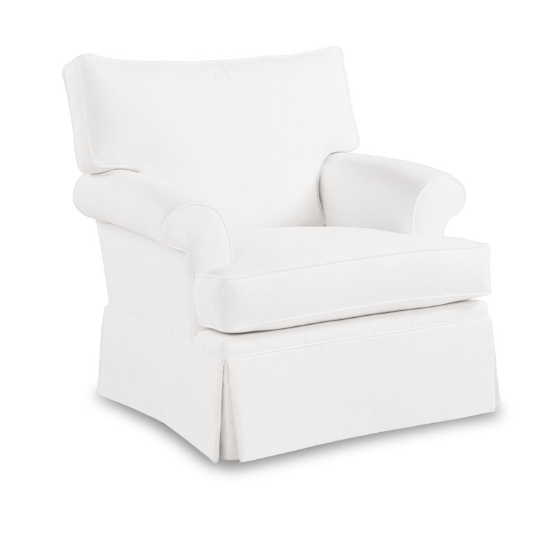 Montrose Club Chair, Snow Polyester