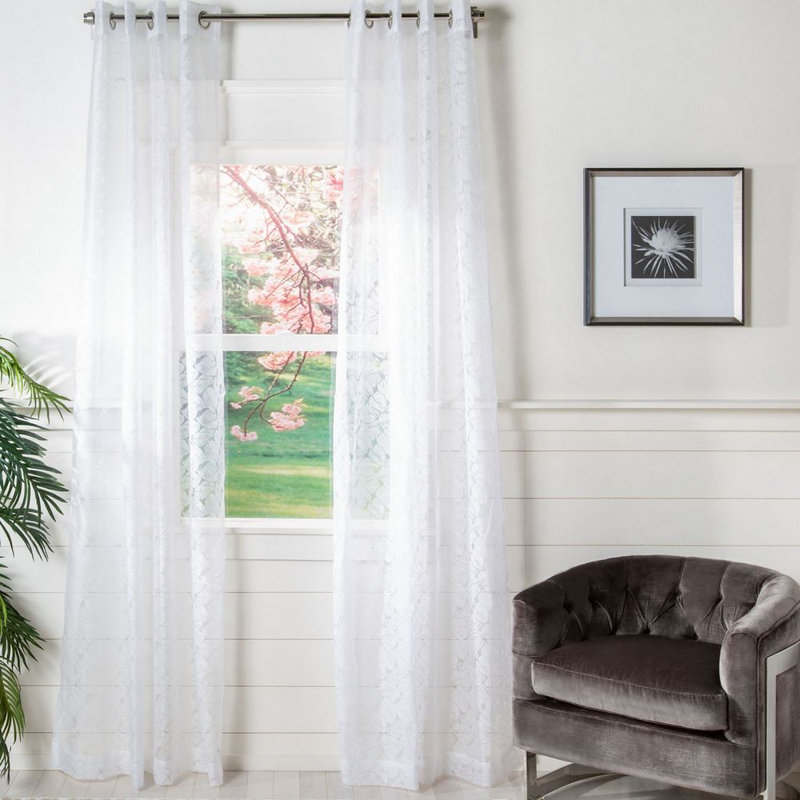 Mcclelland Sheer Curtain Single Panel, 52" W x 96" L