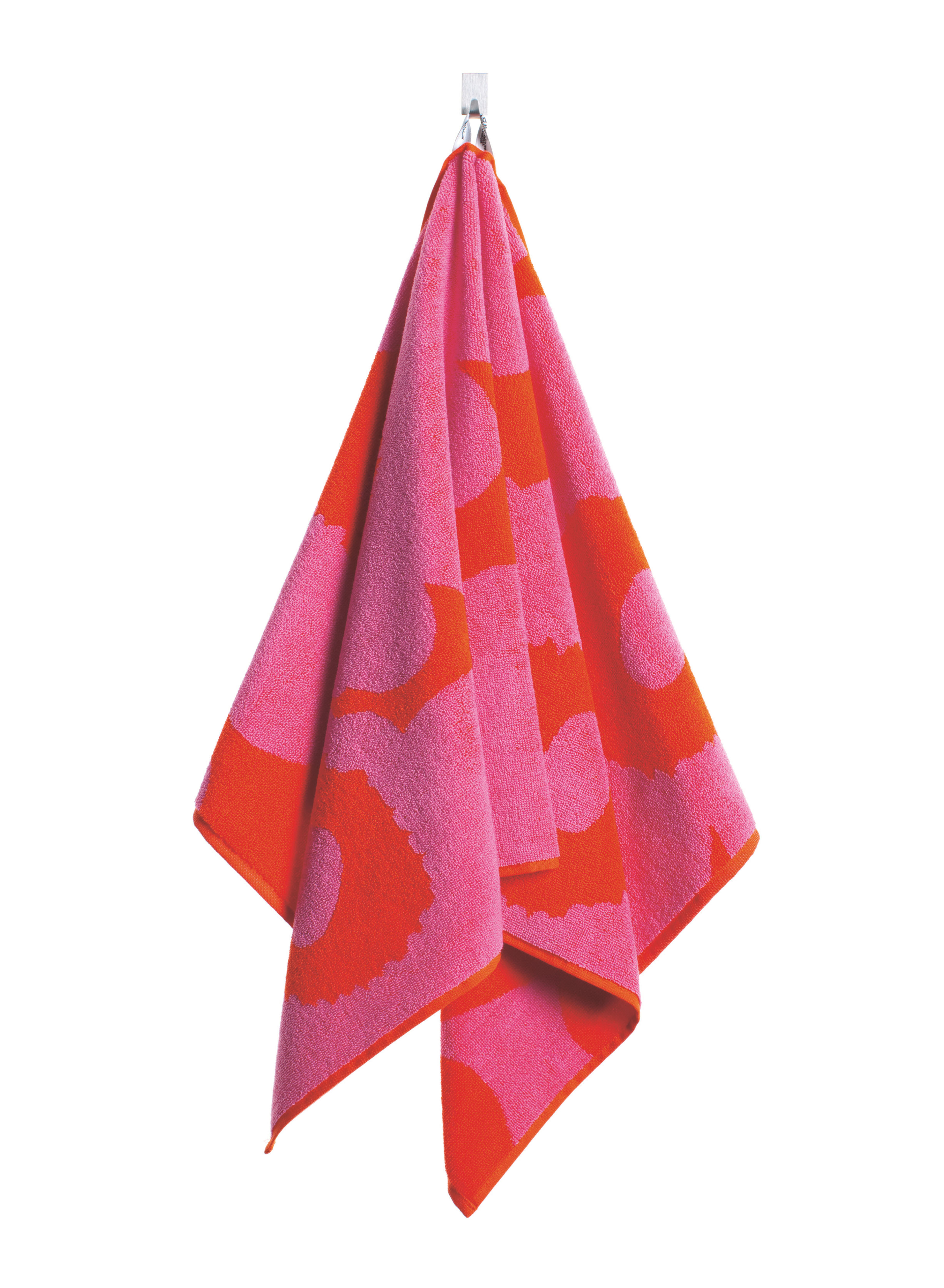 Marimekko Unikko Pink / Red Hand Towel - Marimekko Unikko Pink