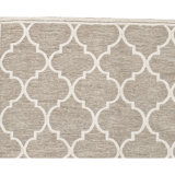 Himalayan Linen Geometric Area Rug in Gray/Beige
