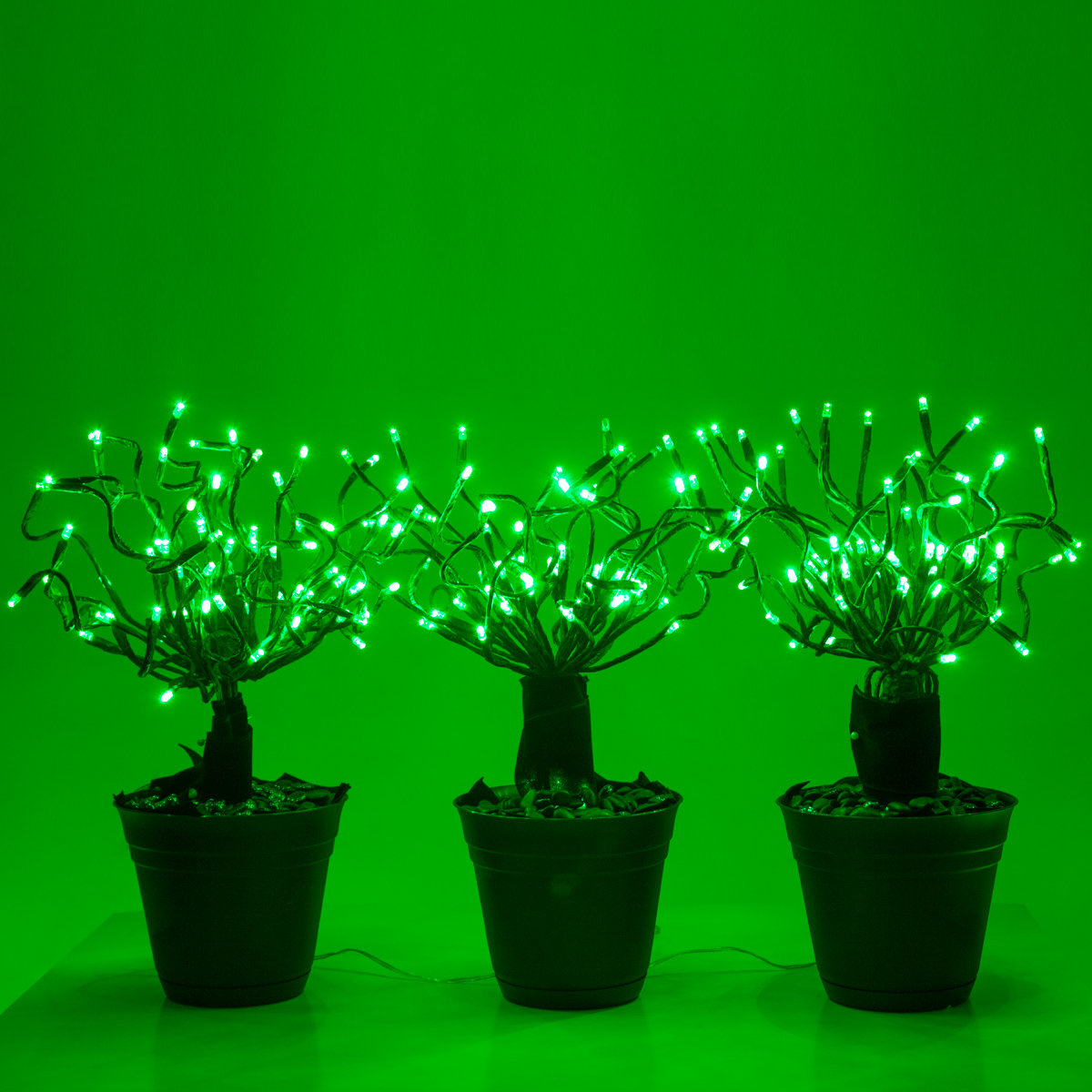 15" LED Starburst Lighted Branch, Green