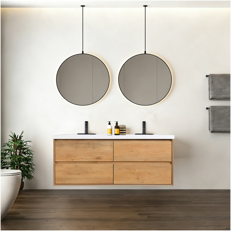 Meuble-lavabo mural 60 po, 25,59 po H x 60 po L x 25,59 po P