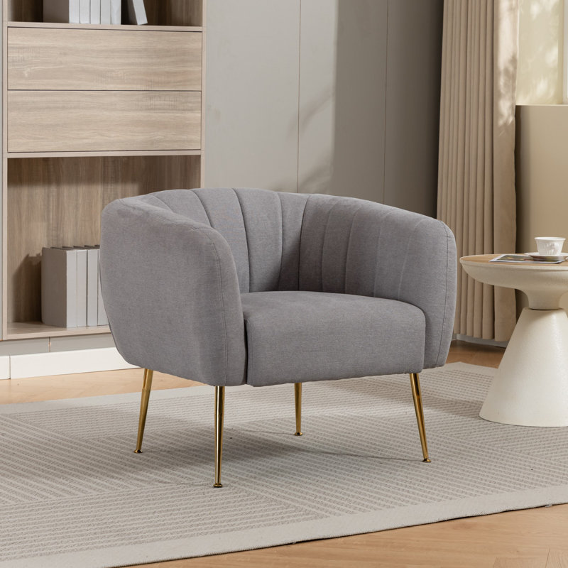Upholstered Armchair, Grey