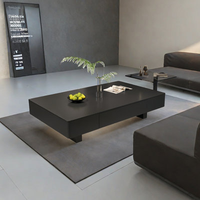 Modern creative square rock plate coffee table