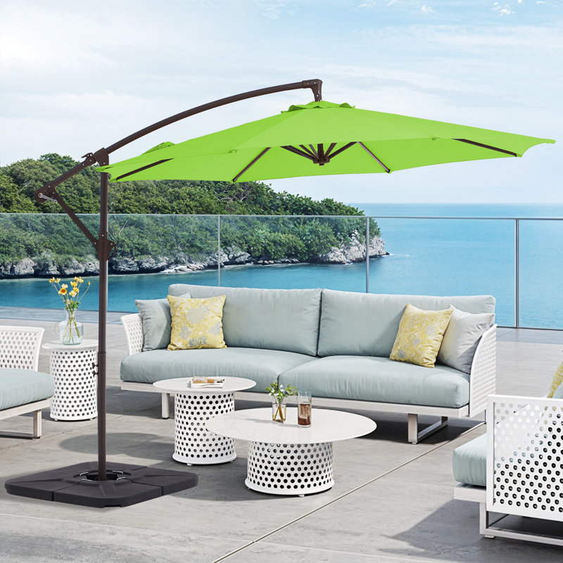 Cheryl-Ann 120'' Round Cantilever Umbrella, Apple Green