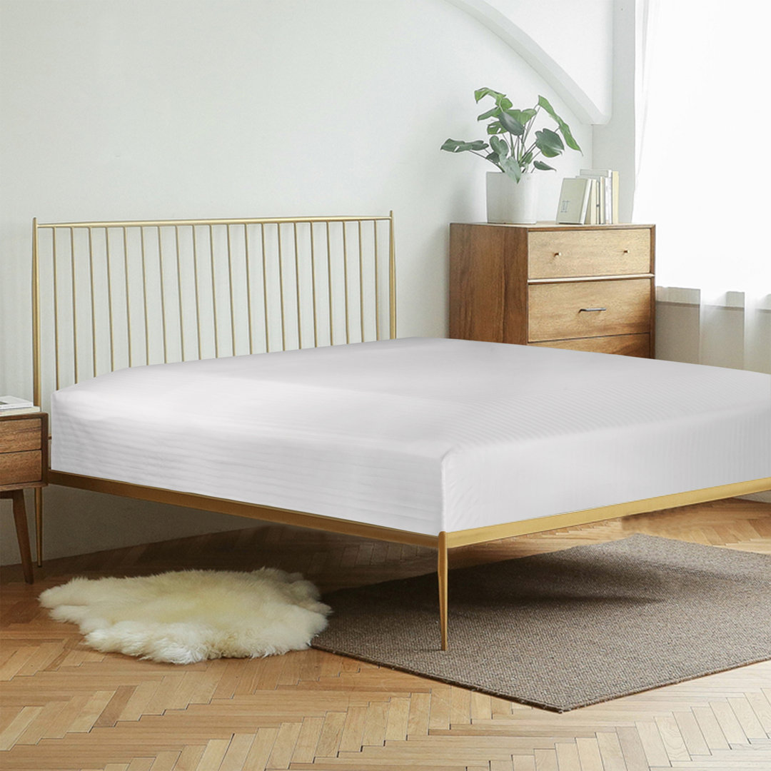 Embossed Stripe Fitted Sheet Case Pack (Set of 12) South Point Hospitality 