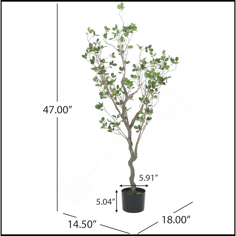Bonsai artificiel 120 feuilles, H 47,2 po x l 18,1 po x P 14,5 po