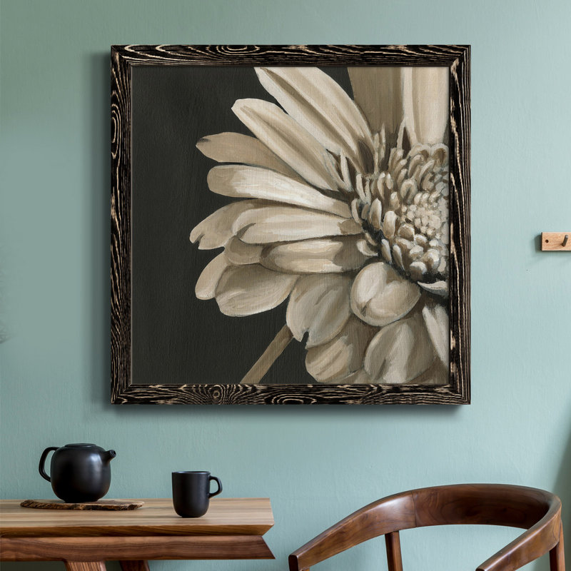 Classical Blooms IV - Art mural, H 27,5 po x l 27,5 po x P 1,5 po, Noir