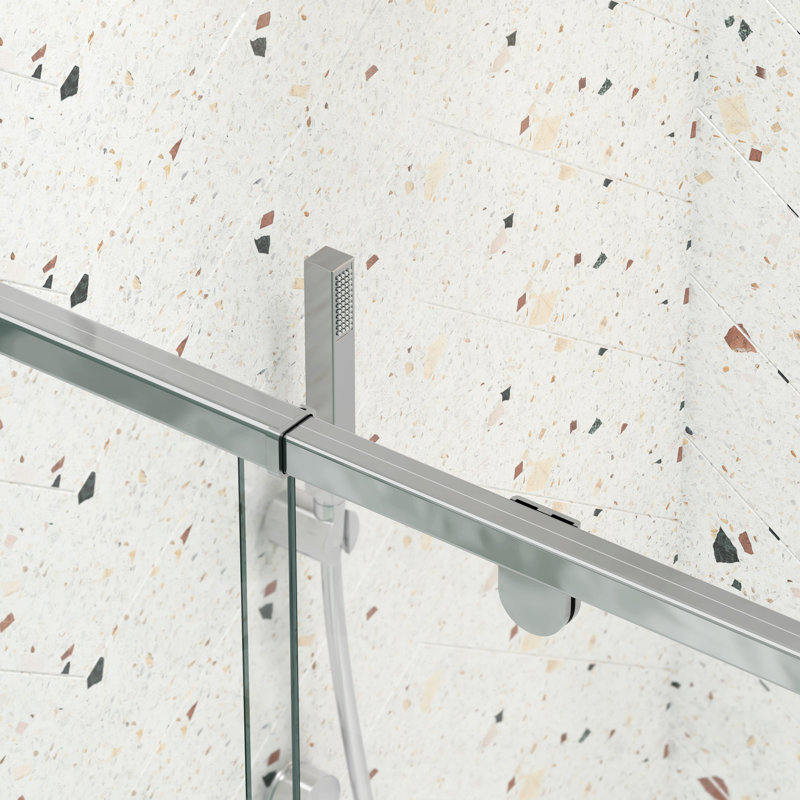 Porte de douche en verre trempé de 6 mm (1/4 po), 127 à 137 cm (50 à 54 po) de largeur x 180 cm (71 po) de hauteur, design élégant, ouverture pivotante, installation facile, fermeture magnétique, finition étanche, installation sans effort, excellente étanchéité.