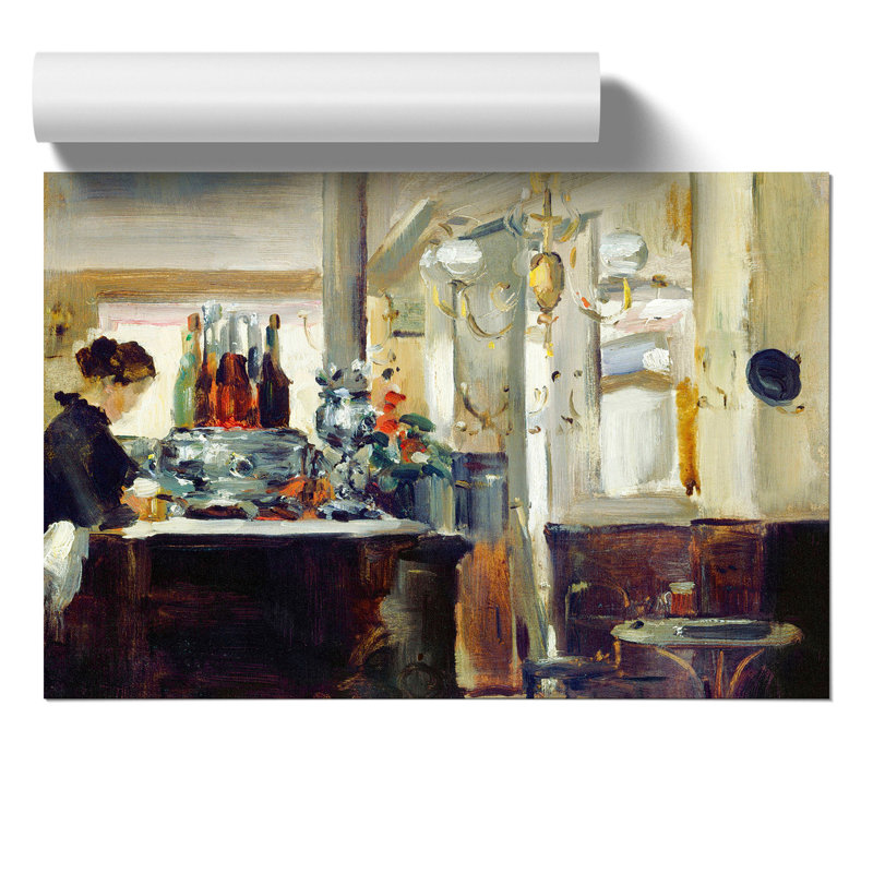 Bon Bock Cafe by Edouard Manet - No Frame Painting, 42cm H x 59cm W x 0.1cm D