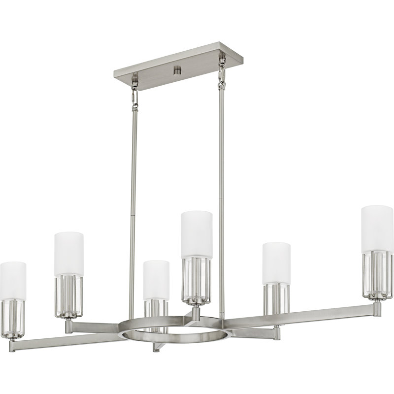 Cruz  Linear Chandelier, Brushed Nickel