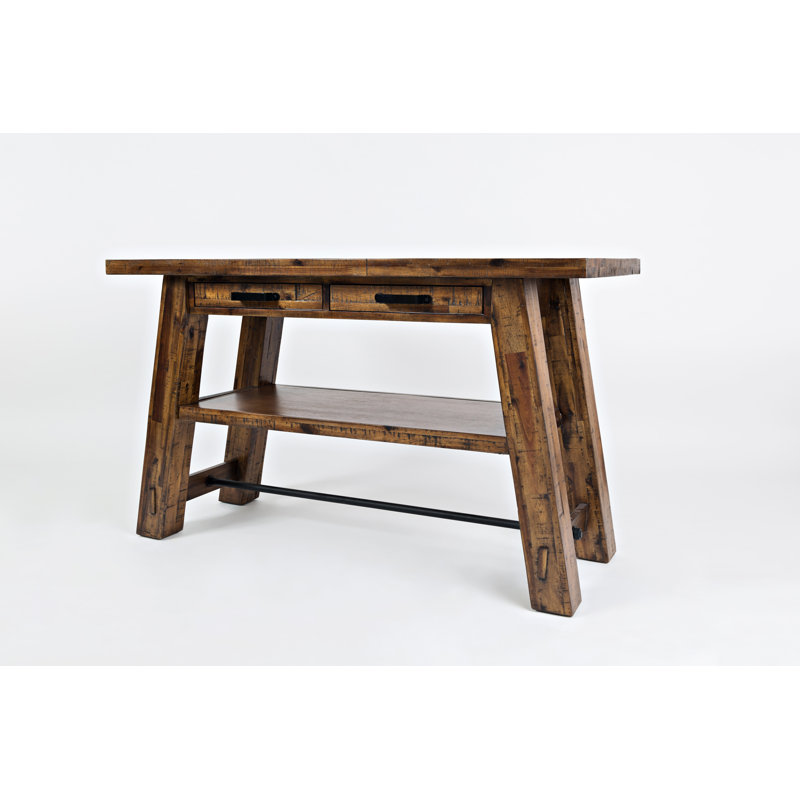 Andreas 50'' Solid Wood Top Console Table