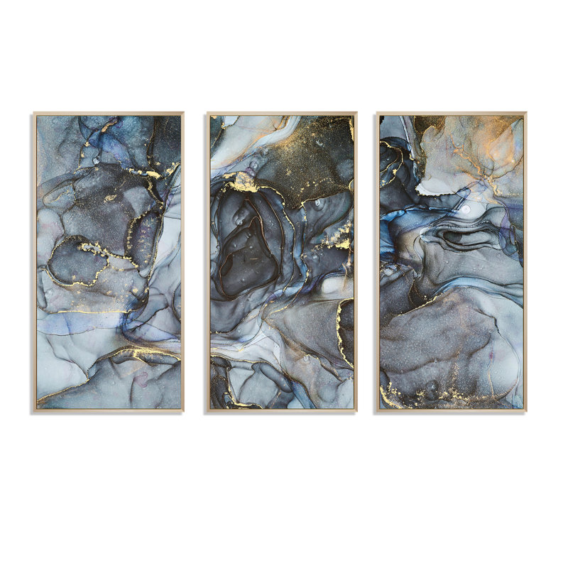 3 pièces, cadre flottant, impression sur toile, L 36 po x H 20 po, Érable