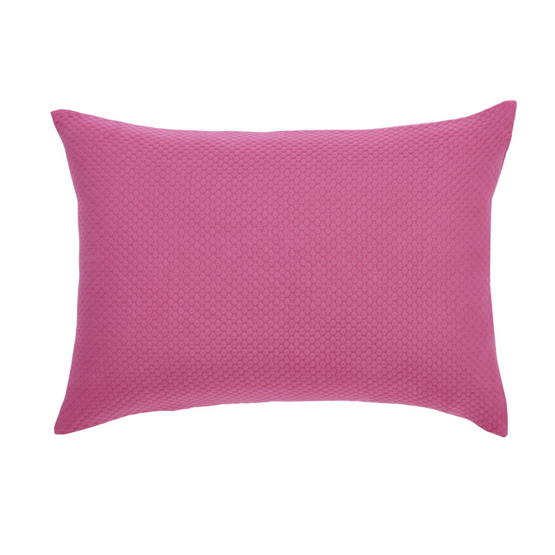 Meridian Cotton Pillow Sham, Raspberry, Standard