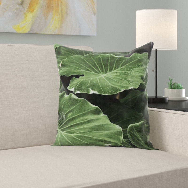 Coussin décoratif à feuilles