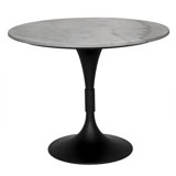 Jman Round Marble Top Metal Base Dining Table