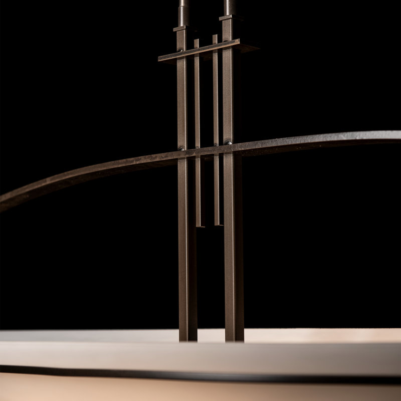 Mackintosh 2 - Light Bowl Pendant, Dark Smoke, 17.3" H x 41" W x 13.8" D