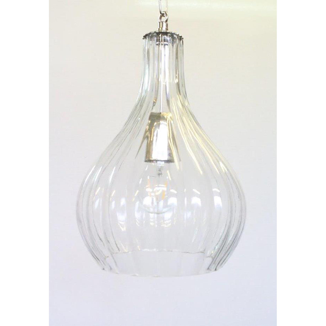 Clodean 1 - Light Chrome Teardrop Pendant