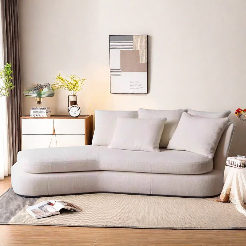 Méridienne confortable avec tissu doux, Accoudoir à droite (vu de face)