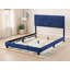 Lit double en velours bleu marine Modena-83537959-83537952