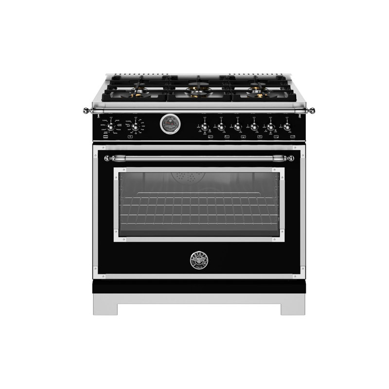 Bertazzoni 35.88'' W Free Standing Range, Black
