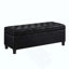 Banc de rangement rembourré capitonné à boutons, banc d'entrée en similicuir avec pieds en bois fuselés, banc de lit