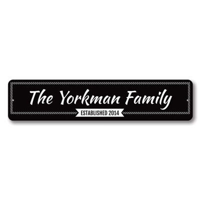 Newlywed Last Name Aluminum Sign