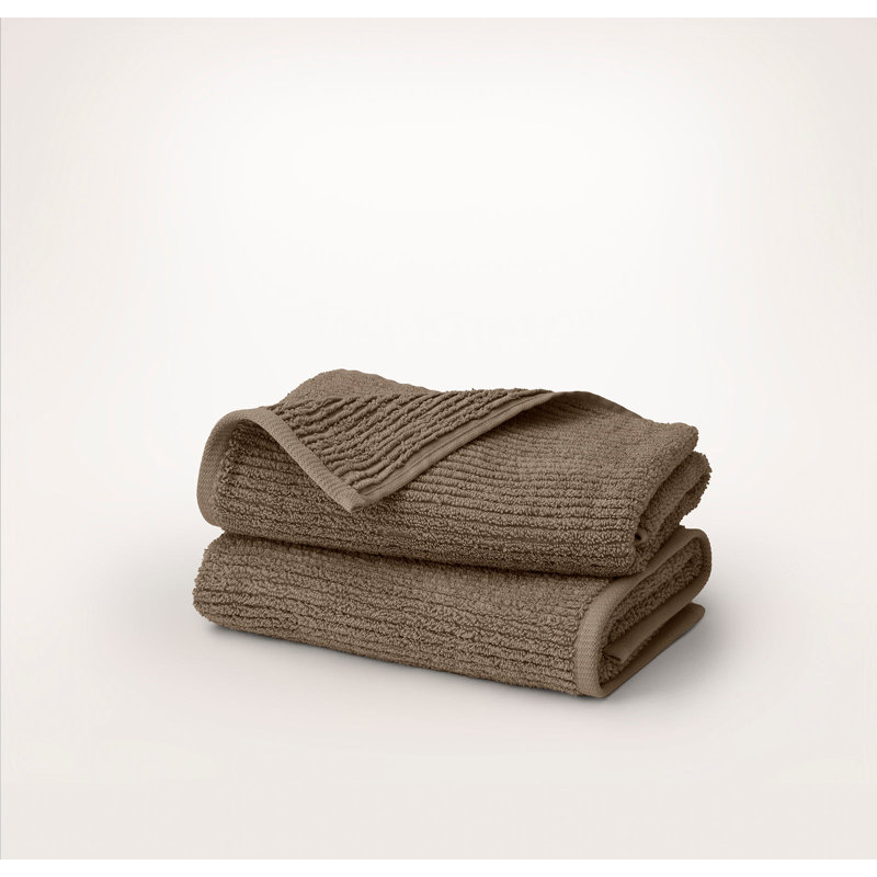 Turkish Ribbed Washcloth Set, Cream