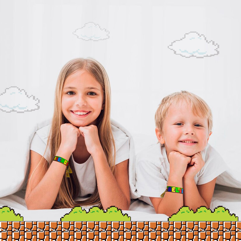 Ensemble de 2 bracelets tressés unisexes pour homme et femme Mario