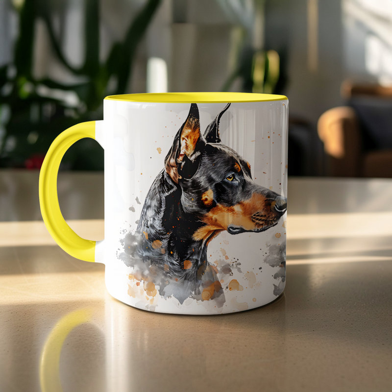 Mug, 2, Yellow