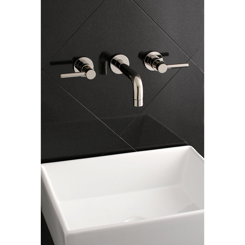 Robinet de salle de bain mural Kingston, Nickel poli