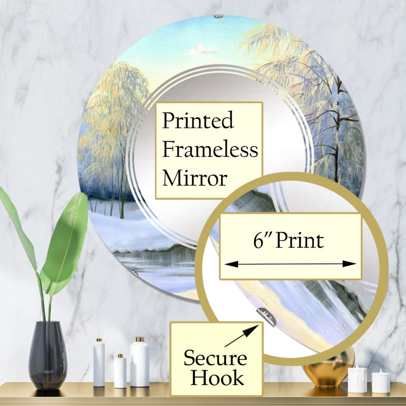 Miroir de salle de bain mural rond, 32 po x 32 po
