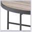 Table basse industrielle vieillie en chêne gris et métal noir patiné, durable et élégante pour les salons modernes