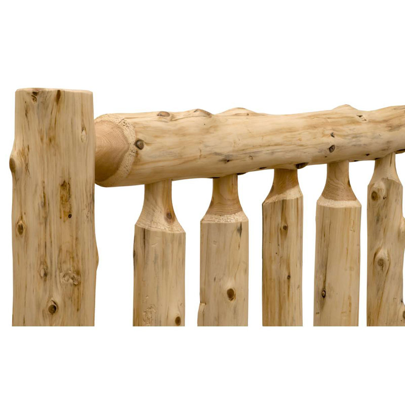 Fireside Lodge Cedar Log Traditional Bed, Natural, Single