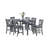 Carla 7Pc Counter-Height Dining Table And 6 Chairs Set, Gray Wood-117559218